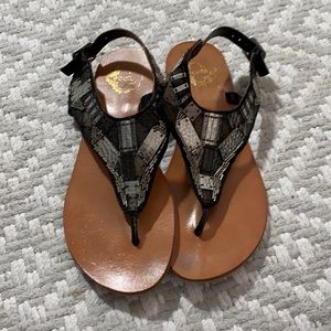 Ecote UO Black and silver sandals